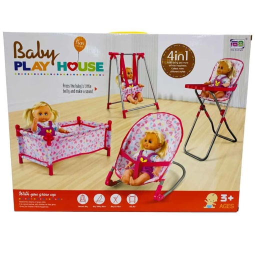 Picture of 4in1 Doll Furniture Set with Bed Swing